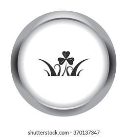 Clover leaf symbol icon on colorful background