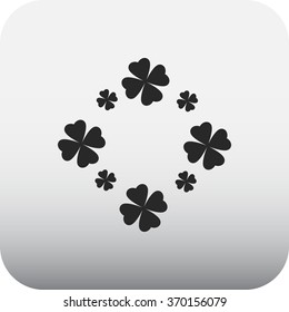 Clover leaf symbol icon on colorful background