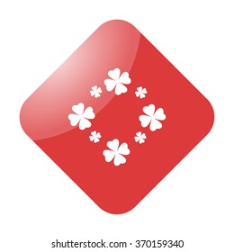 Clover leaf symbol icon on colorful background