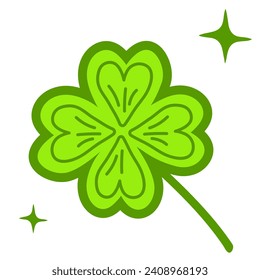 clover leaf is a symbol of luck St.Patrick's Day vector illustration