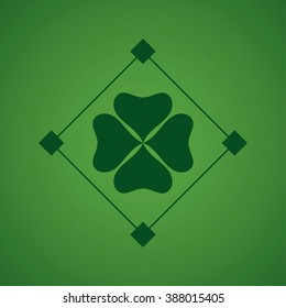 clover leaf. symbol of a st. patrick's day. vector illustration