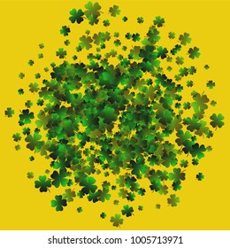 Clover leaf vector is a confetti which consist of many isolated elements. Stylish and beautiful clover clover leaf vector. Can be used as poster, border, background, wallpaper, card and etc