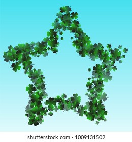 Clover leaf vector is a confetti which consist of many isolated elements. Stylish and beautiful clover clover leaf vector. Can be used as poster, border, background, wallpaper, card and etc