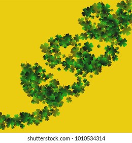 Clover leaf vector is a confetti which consist of many isolated elements. Stylish and beautiful clover clover leaf vector. Can be used as poster, border, background, wallpaper, card and etc