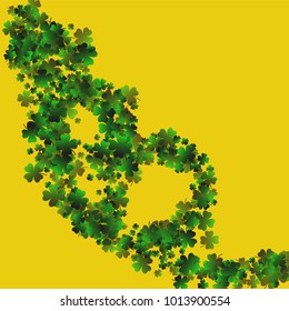Clover leaf vector is a confetti which consist of many isolated elements. Stylish and beautiful clover clover leaf vector. Can be used as poster, border, background, wallpaper, card and etc