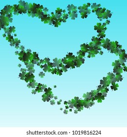 Clover leaf vector is a confetti which consist of many isolated elements. Stylish and beautiful clover clover leaf vector. Can be used as poster, border, background, wallpaper, card and etc
