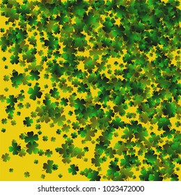 Clover leaf vector is a confetti which consist of many isolated elements. Stylish and beautiful clover clover leaf vector. Can be used as poster, border, background, wallpaper, card and etc