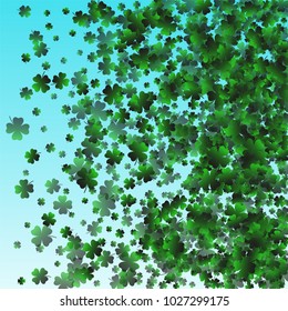 Clover leaf vector is a confetti which consist of many isolated elements. Stylish and beautiful clover clover leaf vector. Can be used as poster, border, background, wallpaper, card and etc