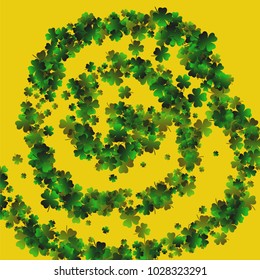 Clover leaf vector is a confetti which consist of many isolated elements. Stylish and beautiful clover clover leaf vector. Can be used as poster, border, background, wallpaper, card and etc
