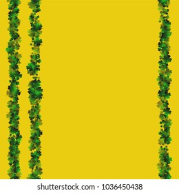 Clover leaf vector is a confetti which consist of many isolated elements. Stylish and beautiful clover clover leaf vector. Can be used as poster, border, background, wallpaper, card and etc