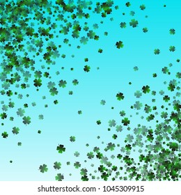 Clover leaf vector is a confetti which consist of many isolated elements. Stylish and beautiful clover clover leaf vector. Can be used as poster, border, background, wallpaper, card and etc