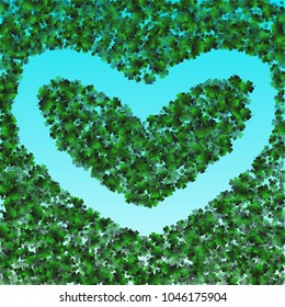 Clover leaf vector is a confetti which consist of many isolated elements. Stylish and beautiful clover clover leaf vector. Can be used as poster, border, background, wallpaper, card and etc