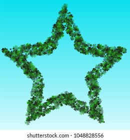 Clover leaf vector is a confetti which consist of many isolated elements. Stylish and beautiful clover clover leaf vector. Can be used as poster, border, background, wallpaper, card and etc