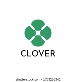 clover leaf vector  clover Green logo template 