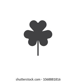 Clover leaf vector icon. filled flat sign for mobile concept and web design. Trefoil, shamrock simple solid icon. Symbol, logo illustration. Pixel perfect vector graphics