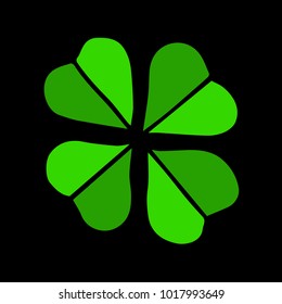 Clover leaf vector illustration. Doodle style. Design, print, decor, textile, paper