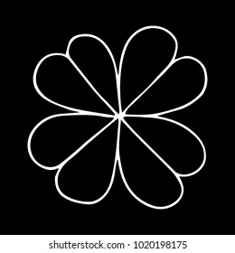 Clover leaf vector illustration. Doodle style. Design, print, decor, textile, paper