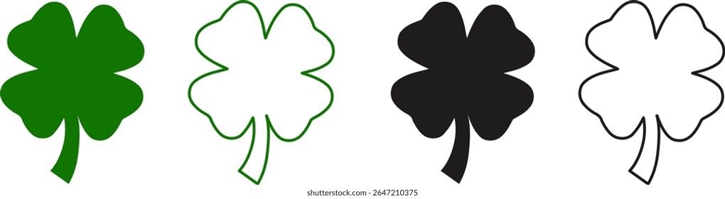 Clover Leaf Vector – Nature Symbol of Luck and Prosperity

