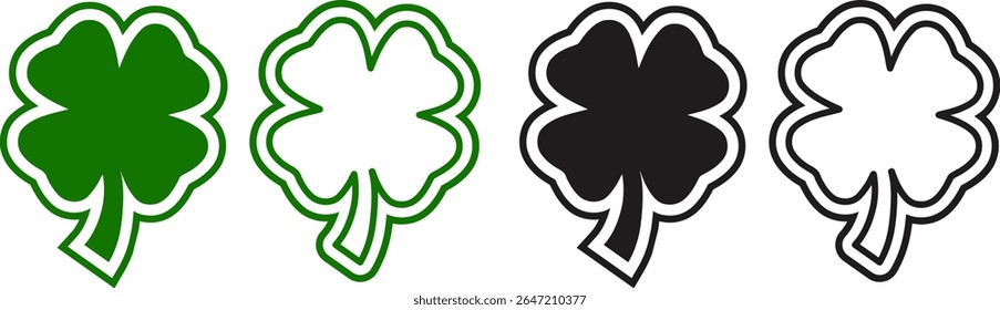 Clover Leaf Vector – Nature Symbol of Luck and Prosperity

