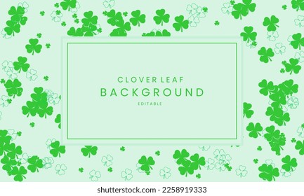 Clover leafs background with green color