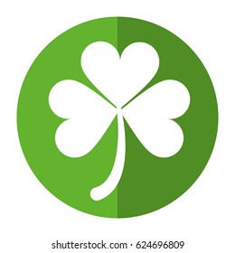clover leafs saint patrick day ornament shadow