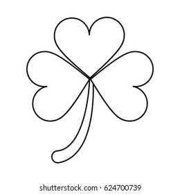 clover leafs saint patrick day ornament outline