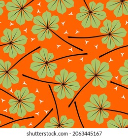 clover leave vector seamless pattern