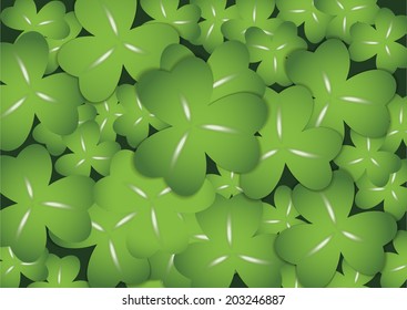 Clover leaves background