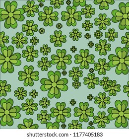 Clover leaves background pattern