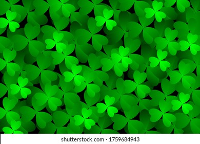 Clover leaves background. Suitable for Saint Patrick's Day, nature concept, and other. Vector Illustration