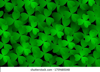 Clover leaves background. Suitable for Saint Patrick's Day, nature concept, and other. Vector Illustration