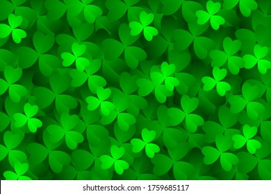 Clover leaves background. Suitable for Saint Patrick's Day, nature concept, and other. Vector Illustration