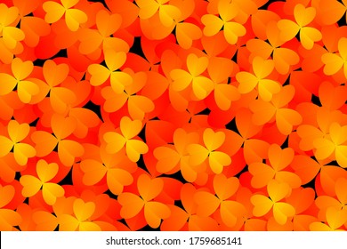 Clover leaves background. Suitable for Saint Patrick's Day, nature concept, and other. Vector Illustration