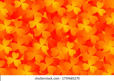 Clover leaves background. Suitable for Saint Patrick's Day, nature concept, and other. Vector Illustration