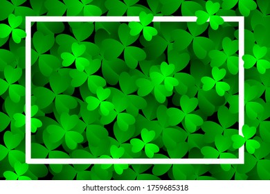 Clover leaves background. Suitable for Saint Patrick's Day, nature concept, and other. Vector Illustration