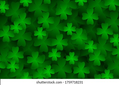 Clover deja el fondo. Adecuado para el Día de San Patricio, concepto de naturaleza y otros. Ilustración vectorial