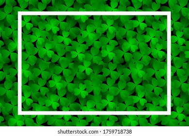 Clover leaves background. Suitable for Saint Patrick's Day, nature concept, and other. Vector Illustration