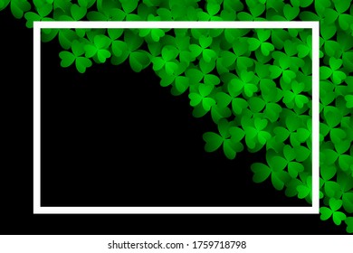 Clover leaves background. Suitable for Saint Patrick's Day, nature concept, and other. Vector Illustration