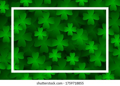 Clover leaves background. Suitable for Saint Patrick's Day, nature concept, and other. Vector Illustration