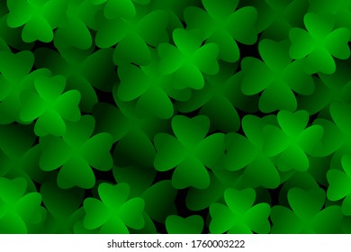 Clover leaves background. Suitable for Saint Patrick's Day, nature concept, and other. Vector Illustration