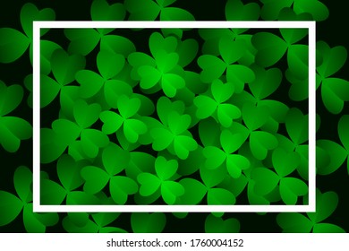 Clover leaves background. Suitable for Saint Patrick's Day, nature concept, and other. Vector Illustration