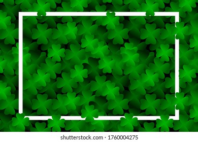 Clover leaves background. Suitable for Saint Patrick's Day, nature concept, and other. Vector Illustration