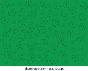 Clover leaves background. Suitable for Saint Patrick Day. nature concept. Vector