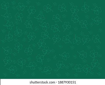 Clover leaves background. Suitable for Saint Patrick Day. nature concept. Vector