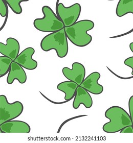 Clover leaves background. Suitable for Saint Patrick's Day, nature concept, and other.