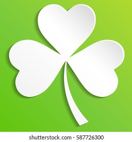 Clover leaves colorful vector set isolated on white background. Ecology concept. Flat design style. St. Patricks Day vector.