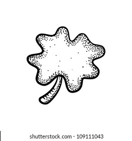 clover leaves in doodle style
