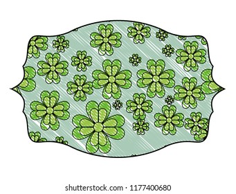 Clover leaves frame scribble