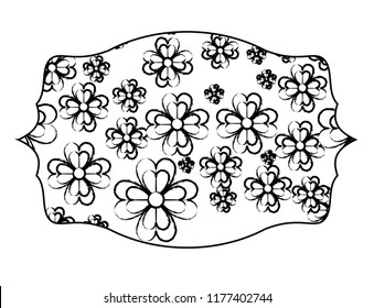 Clover leaves frame sketch
