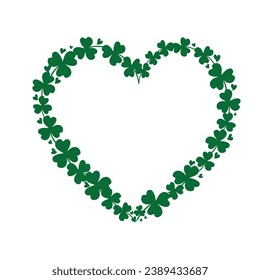 Clover Leaves for Green background with three-leaved shamrocks. st patrick's day background, holiday symbol.